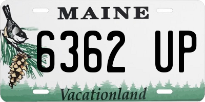 ME license plate 6362UP