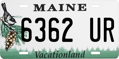 ME license plate 6362UR