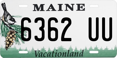 ME license plate 6362UU