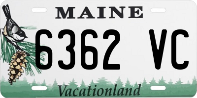 ME license plate 6362VC