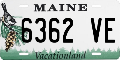 ME license plate 6362VE