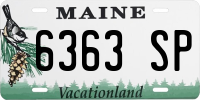 ME license plate 6363SP