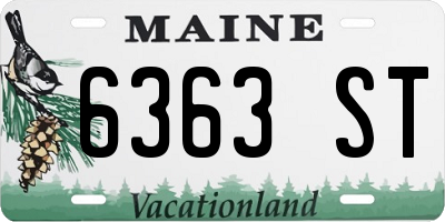 ME license plate 6363ST