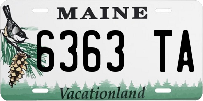 ME license plate 6363TA