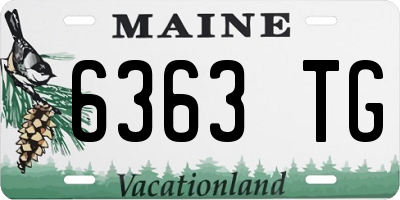 ME license plate 6363TG