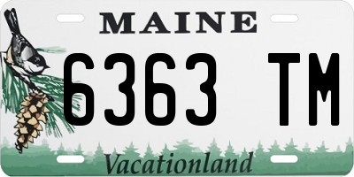 ME license plate 6363TM