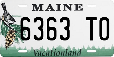ME license plate 6363TO