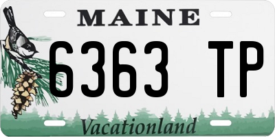 ME license plate 6363TP