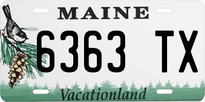 ME license plate 6363TX