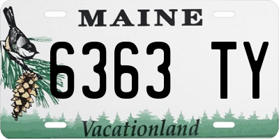 ME license plate 6363TY