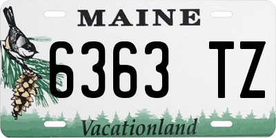 ME license plate 6363TZ