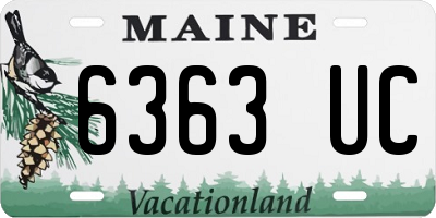 ME license plate 6363UC
