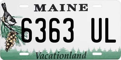 ME license plate 6363UL