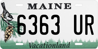 ME license plate 6363UR