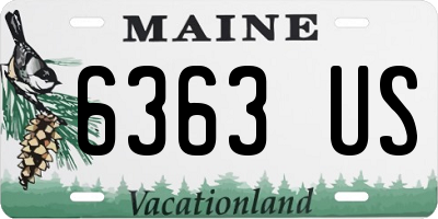 ME license plate 6363US