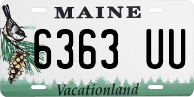 ME license plate 6363UU