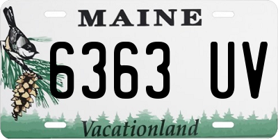 ME license plate 6363UV