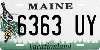 ME license plate 6363UY