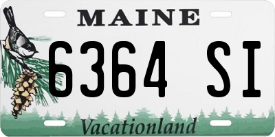 ME license plate 6364SI