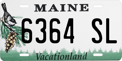 ME license plate 6364SL