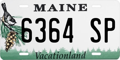 ME license plate 6364SP