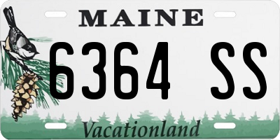 ME license plate 6364SS