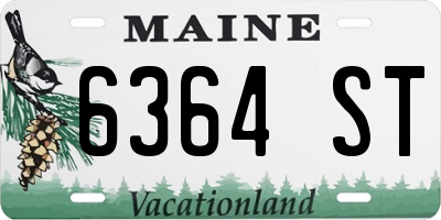 ME license plate 6364ST