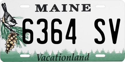 ME license plate 6364SV