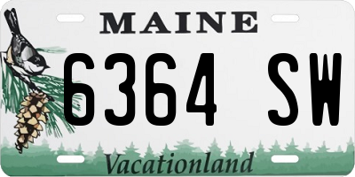 ME license plate 6364SW