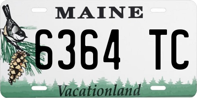 ME license plate 6364TC
