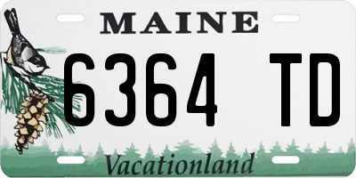 ME license plate 6364TD