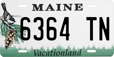 ME license plate 6364TN