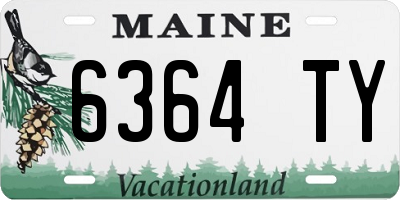 ME license plate 6364TY