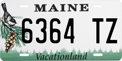 ME license plate 6364TZ