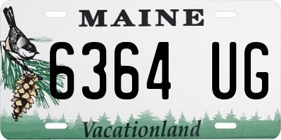ME license plate 6364UG