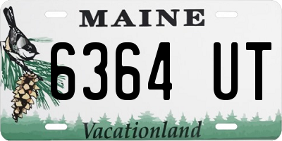 ME license plate 6364UT