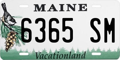 ME license plate 6365SM