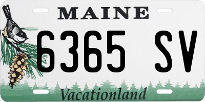 ME license plate 6365SV