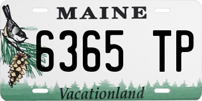 ME license plate 6365TP