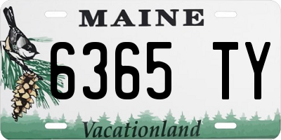 ME license plate 6365TY