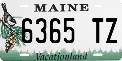 ME license plate 6365TZ