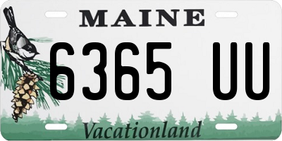 ME license plate 6365UU