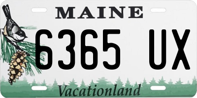 ME license plate 6365UX