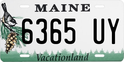 ME license plate 6365UY