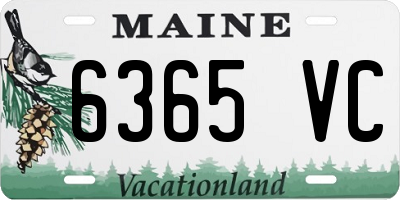 ME license plate 6365VC