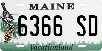 ME license plate 6366SD