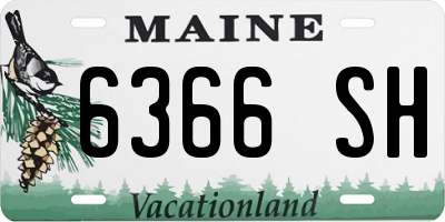 ME license plate 6366SH