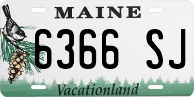 ME license plate 6366SJ
