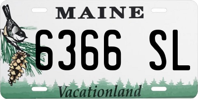 ME license plate 6366SL