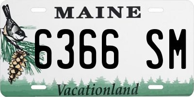 ME license plate 6366SM